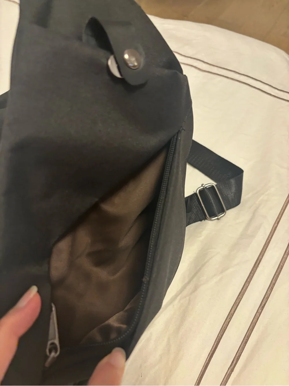 Black Sling Crossbody Bag - Minimal Everyday Carry